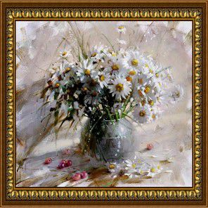 Алмазная мозаика DIY "Ромашки" G-054