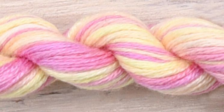 2706 Нитки ручного окрашивания OwlForest на основе ПНК, пасма 8 метров, Георгина