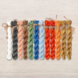 НМул-КГ76-2282 Набор ниток OwlForest для схемы «Конек-горбунок» (ПНК) 28 каунт в 2 нити