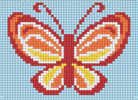 БСА5-022 Алмазная мозаика ТМ Наследие "Разноцветная бабочка"