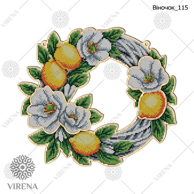 Набор для вышивания бисером по дереву Virena, 28,2х25,5, ВЕНОК-115