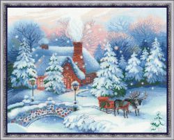 100/041 Набор для вышивания RIOLIS PREMIUM «Накануне Рождества»