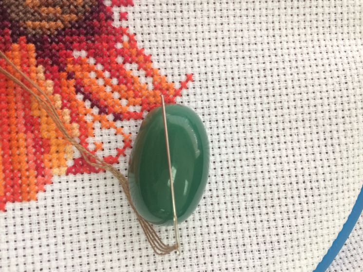 Магнит для игл (Кабошон из агата тонированного, 20*30*14мм +-2мм) а04021-2