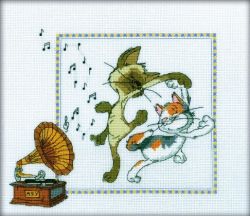 М215 Набор для вышивания крестом РТО "Кошачий вальс"