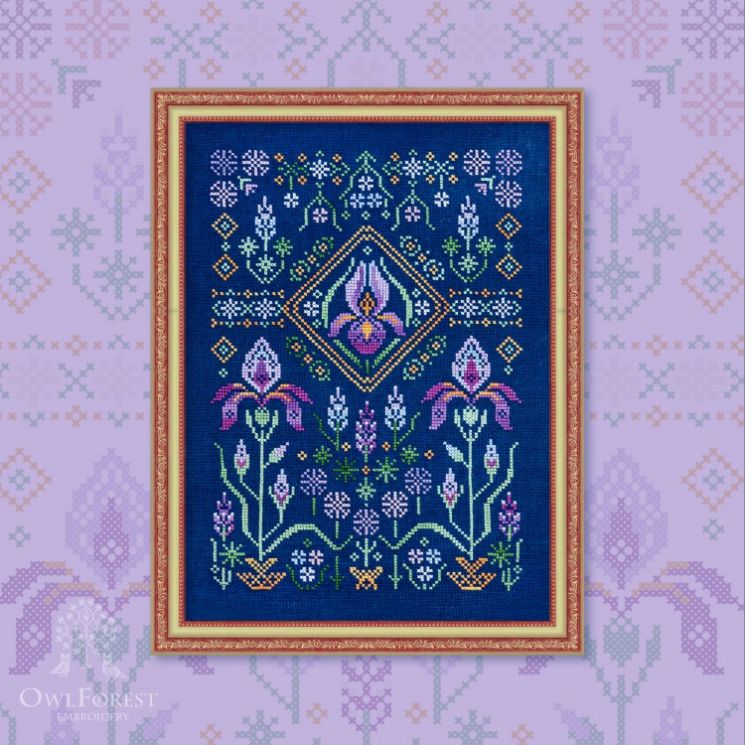 Схема для вышивания Owlforest «Ирисы» 0183-И-С