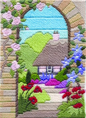 Набор для вышивания в технике лонгстич DERWENTWATER DESIGNS "Летний сад" 14MLS18