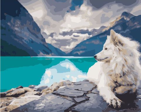 PK 41079 Картина по номерам Paintboy "Путешествие собаки"