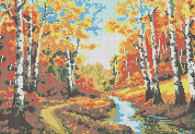 КБ-076 Схема для вышивания бисером ТМ Наследие "Золотая осень"