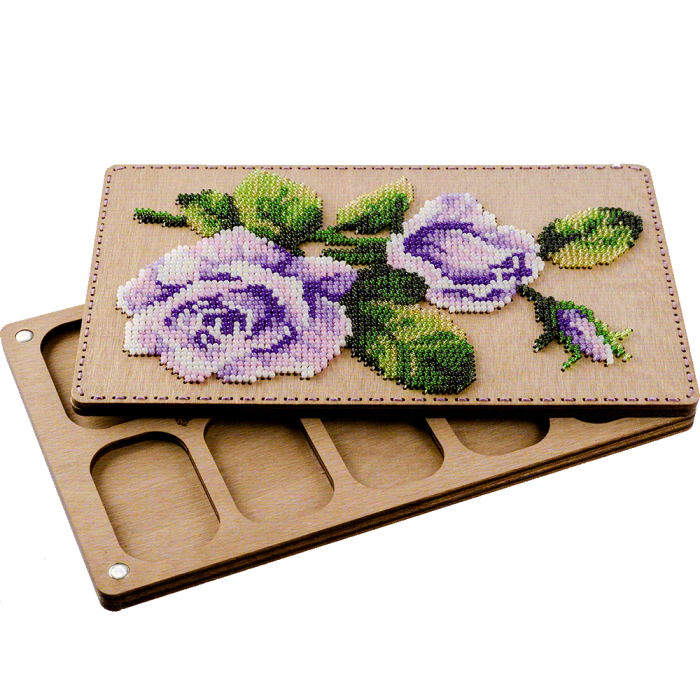 Органайзер с крышкой под вышивку бисером ВОЛШЕБНАЯ  СТРАНА FLZB-069 12*19.5см, 10 ячеек