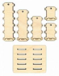 ОР-042 Бобины разной высоты Щепка ПРОСТЫЕ набор + подставка 3,5*11 см