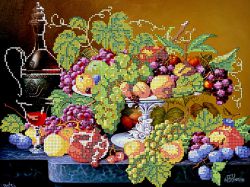 НКБ-171 Набор для вышивания бисером ТМ Наследие "Натюрморт с виноградом"