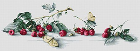 B2253 Набор для вышивания Luca-S "Малина с бабочкой"