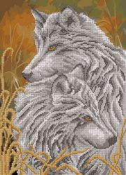КБ-239 Схема для вышивания бисером ТМ Наследие "Волчья нежность"