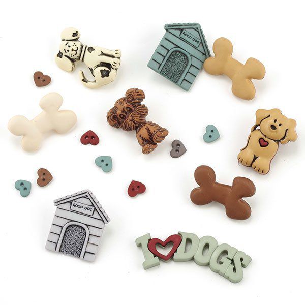 Набор декоративных пуговиц Jesse James "Собачья жизнь"