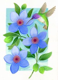 Алмазная мозаика Милато "Колибри, витраж" N-163