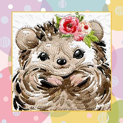 БСА25-082 Алмазная вышивка ТМ Наследие "Ежик в венке"