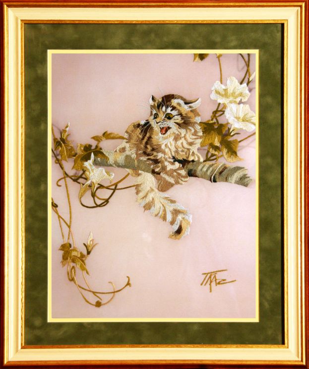 Набор для вышивания гладью РИСУЕМ ИГЛОЙ "Девять жизней" N0034 