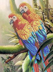 КБ-096 Схема для вышивания бисером ТМ Наследие "Попугаи"