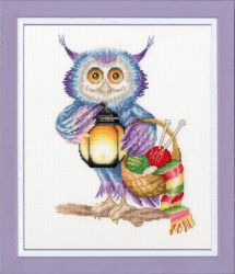 ВК-054 Набор для вышивания Золотое Руно "Ночная рукодельница"