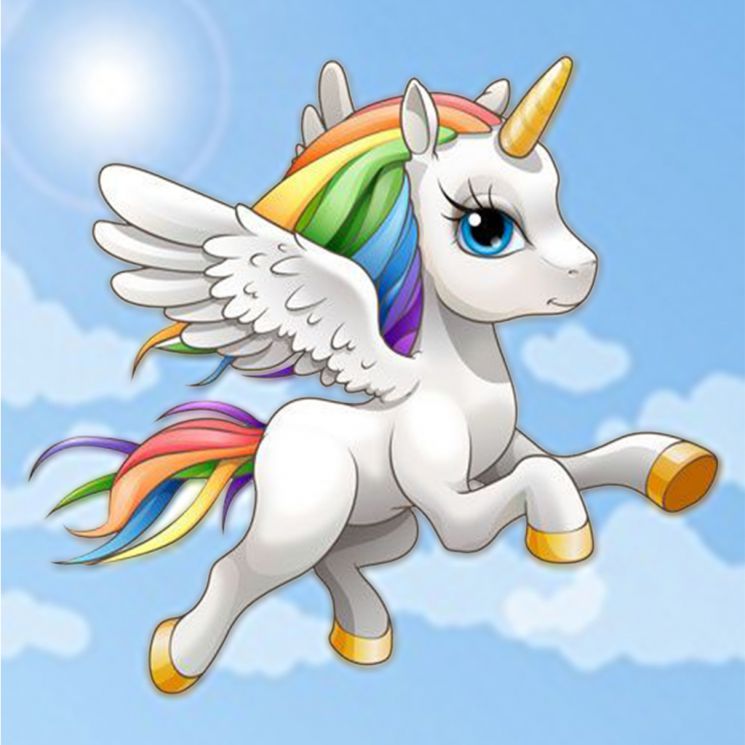 Ag 2451 Алмазная мозаика Гранни "Небесный единорог"