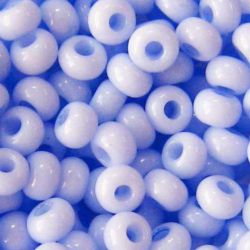 03231 Бисер матовый бело-фиолетовый (Preciosa) 