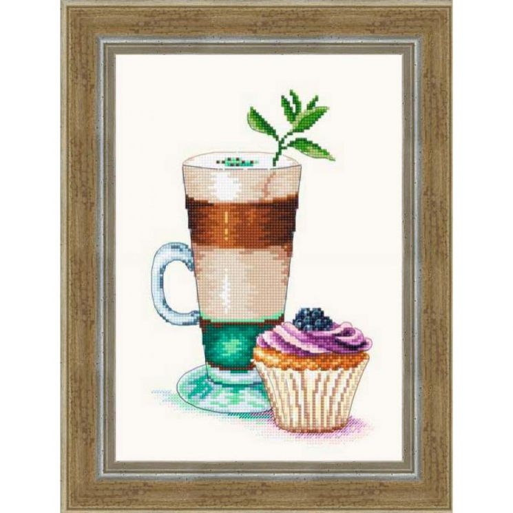 Набор для вышивания Сделано с любовью ВИ-024 "Мятный латте", 20х30