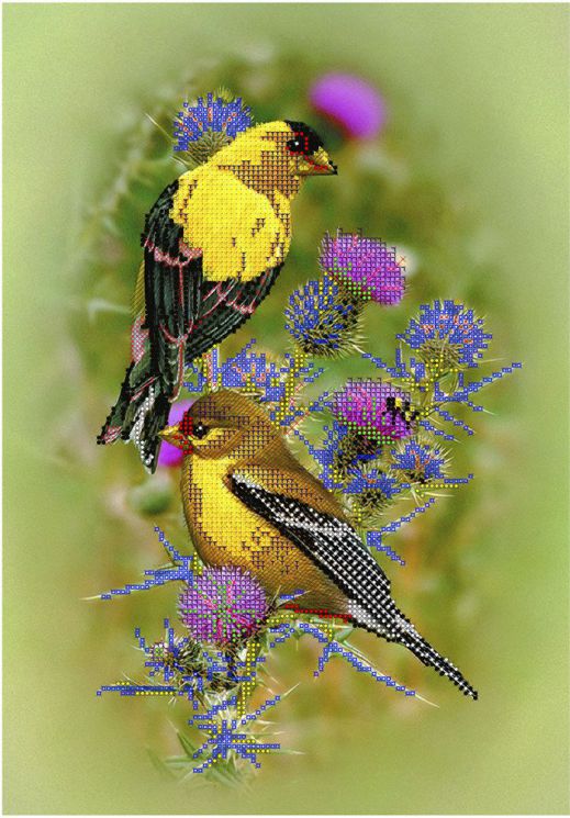 Принт для вышивания бисером "ВЫШИВАЕМ БИСЕРОМ"  арт. №32