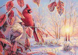 БСА2-072 Алмазная мозаика Наследие "Кардиналы зимним утром"