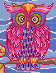 БСА4-019 Алмазная мозаика ТМ Наследие "Сова на ветке"