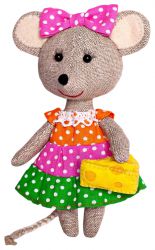 ПЛДК-1457 Набор для создания текстильной игрушки серия Домовенок и Компания "Мышка-норушка"