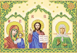 КБ-116 Схема для вышивания бисером ТМ Наследие "Иконостас (Матрона зел)"