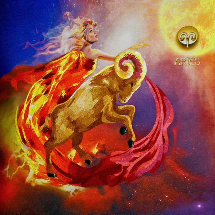 Набор для вышивания гладью РИСУЕМ ИГЛОЙ "ОВЕН-знак зодиака" N0046