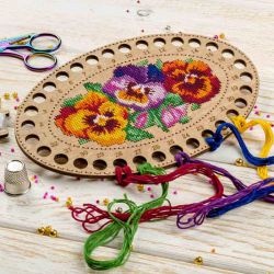 Заготовка для вышивки нитками по дереву FLHW-015 13*20см