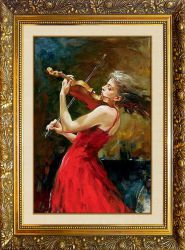 F-180 Алмазная мозаика МИЛАТО "Скрипачка"