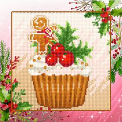 БСА25-098 Алмазная вышивка ТМ Наследие "Имбирный капкейк"