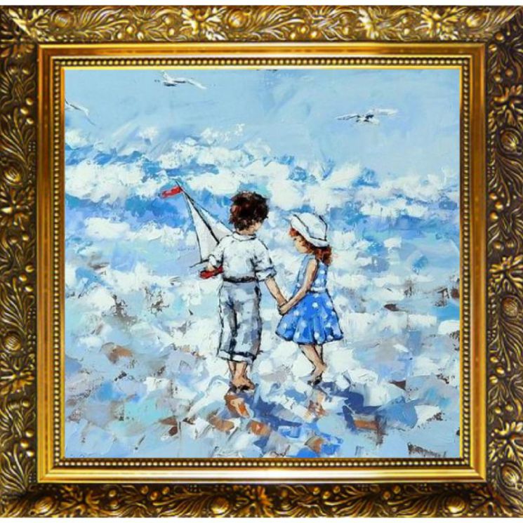 O-550 Алмазная мозаика Милато "Мальчик и девочка"