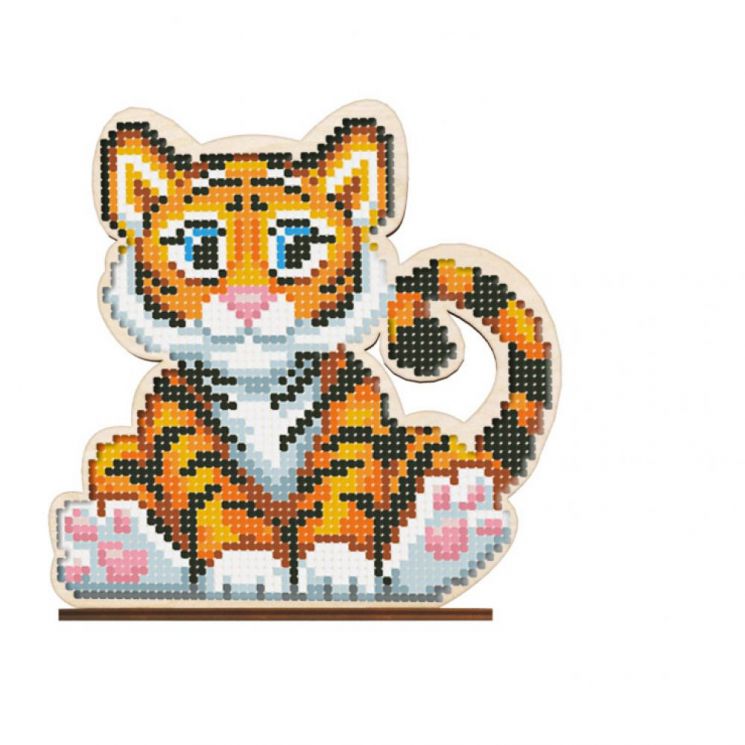 Набор для вышивания бисером WoodStitch "Тигруля" 10х11, WS-071