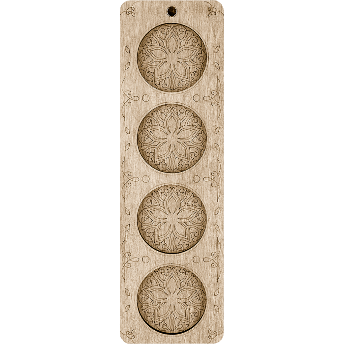 Органайзер для бисера без крышки ВОЛШЕБНАЯ  СТРАНА FLZB-019 6*20см, 4 ячейки