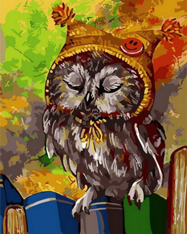 GX31650 Картина по номерам Paintboy "Мудрая совушка"