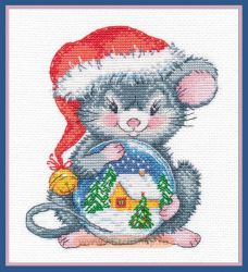 1254 Набор для вышивания ОВЕН "Мышонок с шаром"