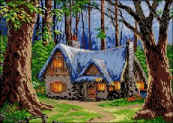АА-028  Набор для вышивания "Домик в лесу" (Гелиос)