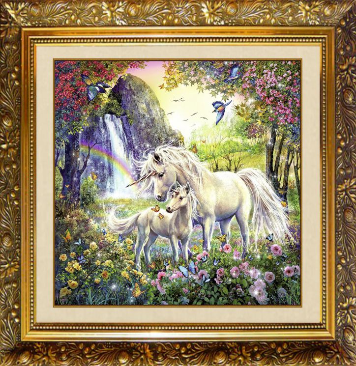 Алмазная мозаика Милато "Единороги" F-203