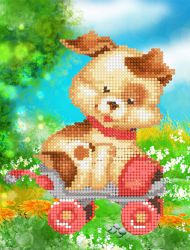 БСА4-039 Алмазная мозаика ТМ Наследие "Весёлая собачка"