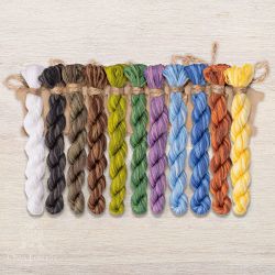 НМул-КтПрл156-3401 Набор ниток OwlForest для схемы «Коты прилетели» (DMC) 40 каунт в 1 нить