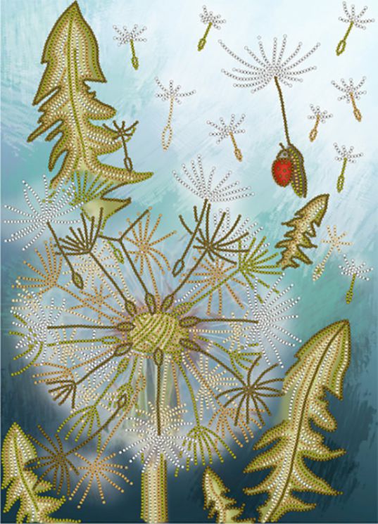 КБ-378 Схема для вышивания бисером ТМ Наследие "Одуванчик"