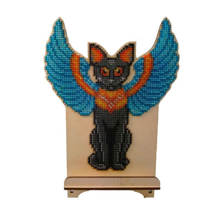 Набор для вышивания бисером WoodStitch Подставка под телефон "Баст", 15х20, WSR-009