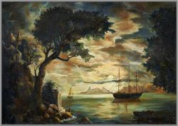 R-909 Алмазная мозаика Милато "Закат в заливе"