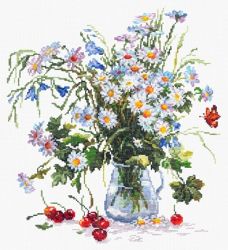 40-40 Набор для вышивания Чудесная игла «Ромашки и колокольчики»