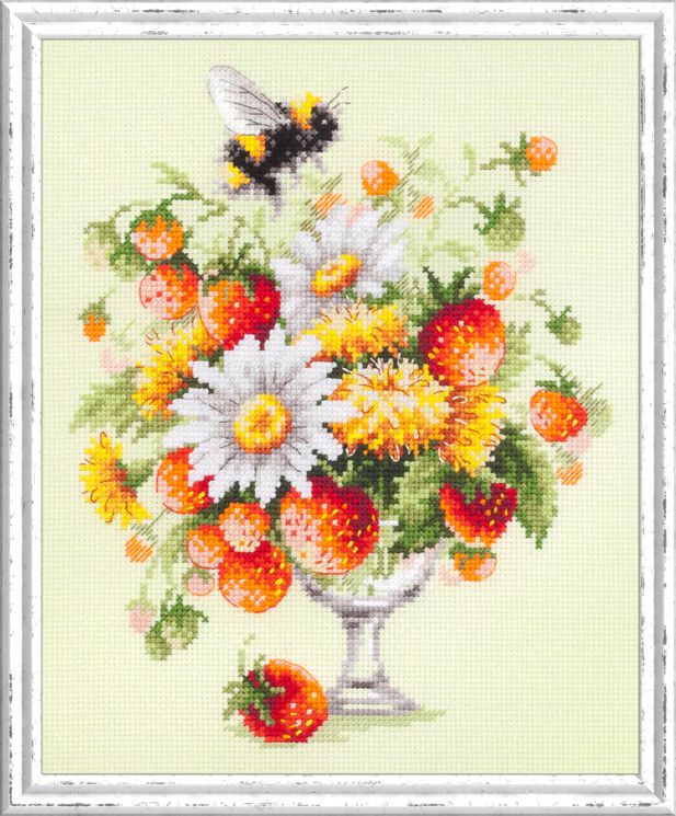 100-003 Набор для вышивания Чудесная игла "ИЮЛЬСКИЙ БУКЕТИК"