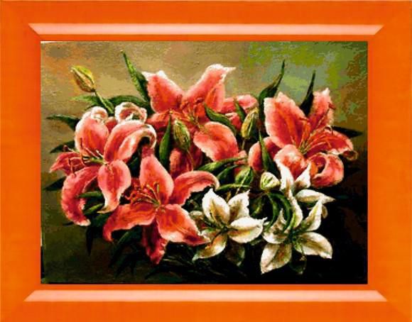 Алмазная мозаика PSP "Лилии" 009